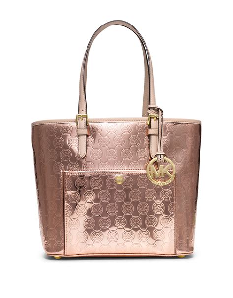 michael kors rose gold glitter|michael kors pink bag glitter.